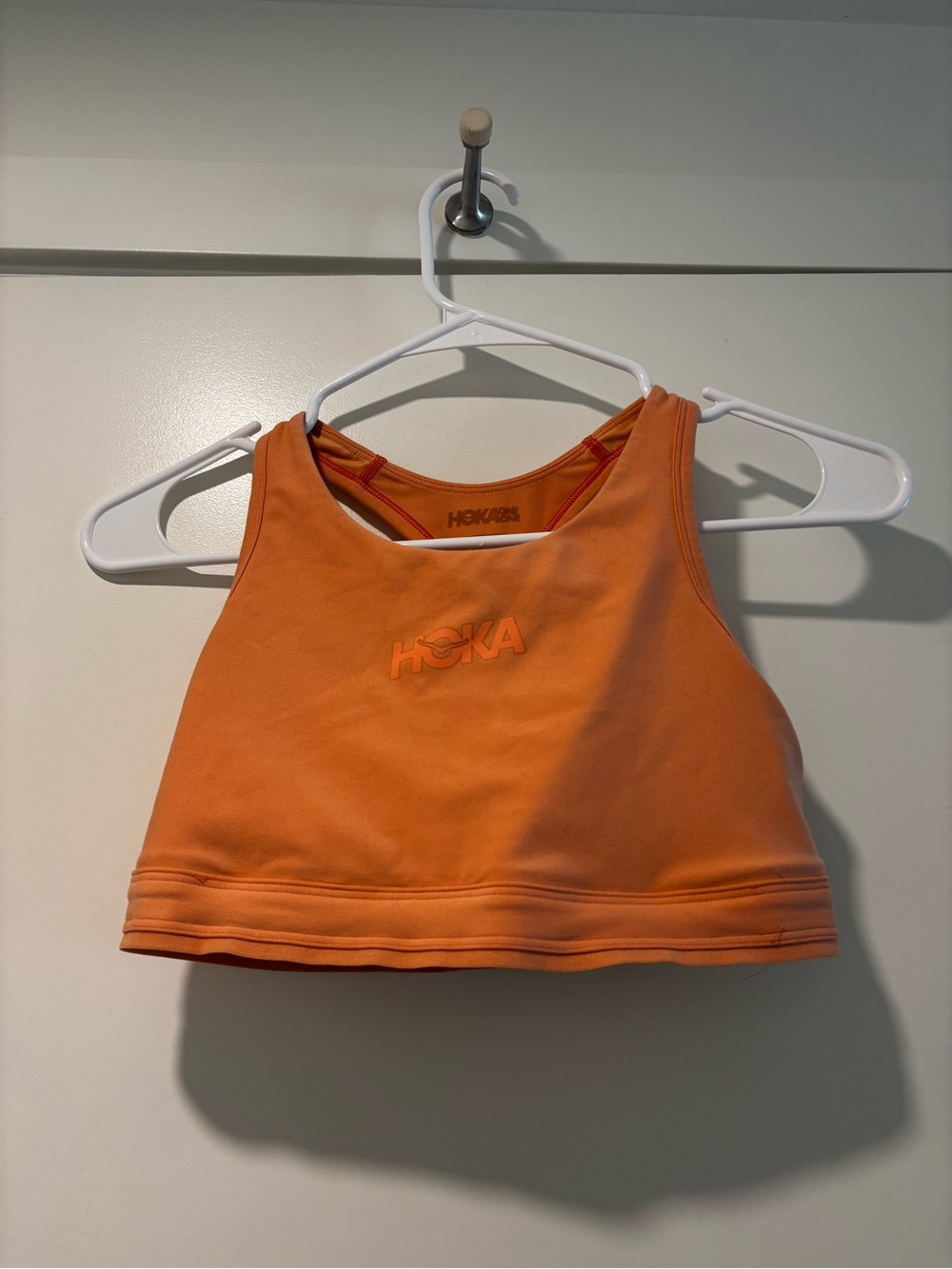 Hoka Orange Performance Crop Tank - Picture 1 of 2